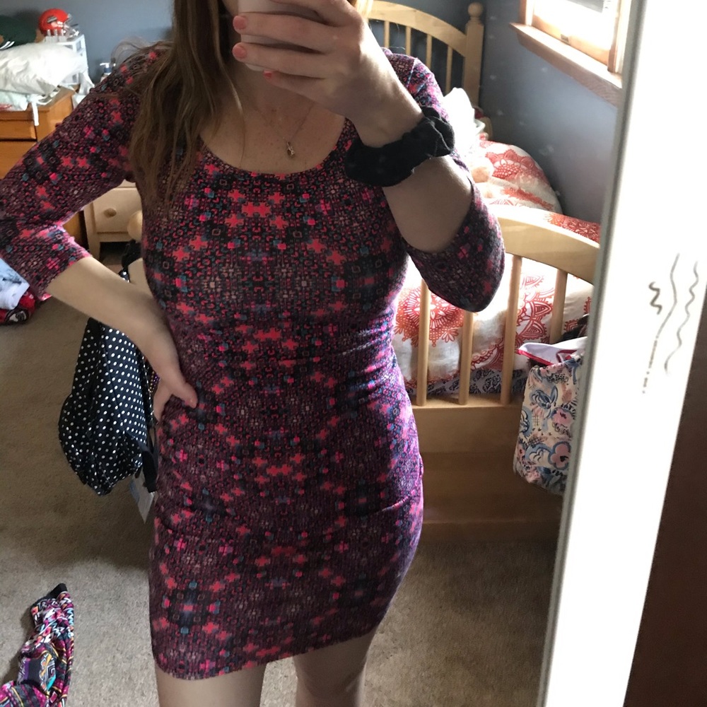 Pink Patterned Dress